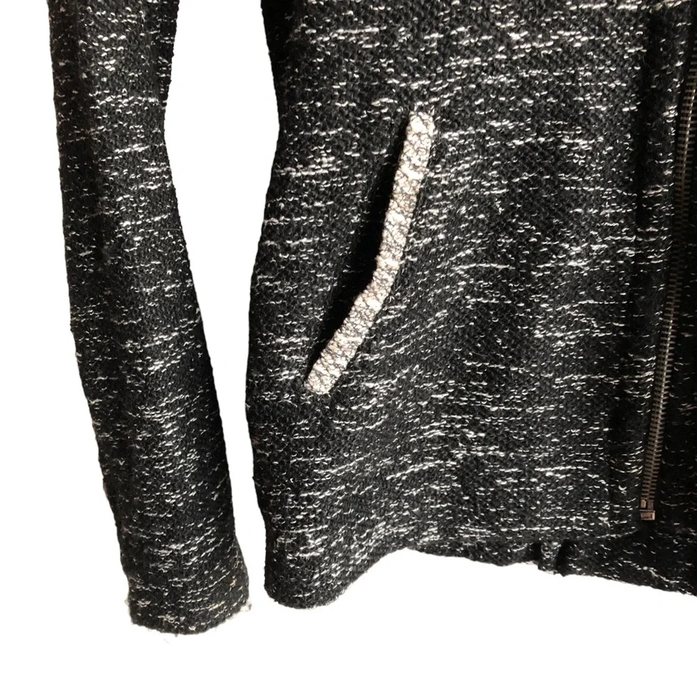 Maison Scotch Hoodie Size Small Black Heathered Lurex - Picture 4 of 11